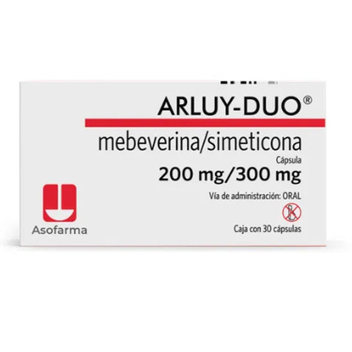 Arluy Duo (Mebeverina/Simeticona) Capsulas 200Mg/300Mg Con 30