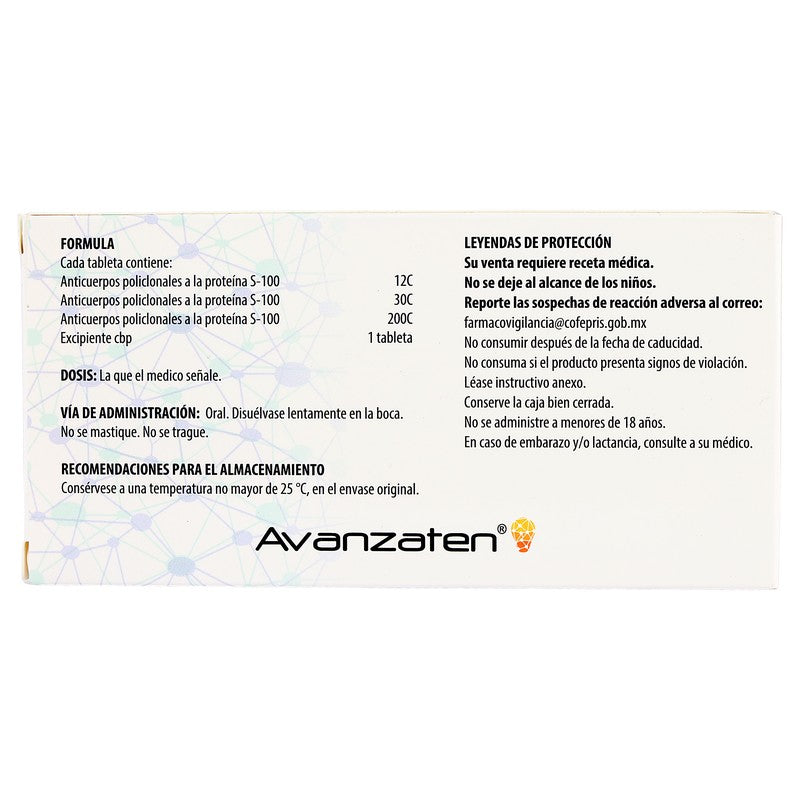 Avanzaten Anticuerpos Policlonales A La Proteina S-100 Tabletas C40 4607009582269 7