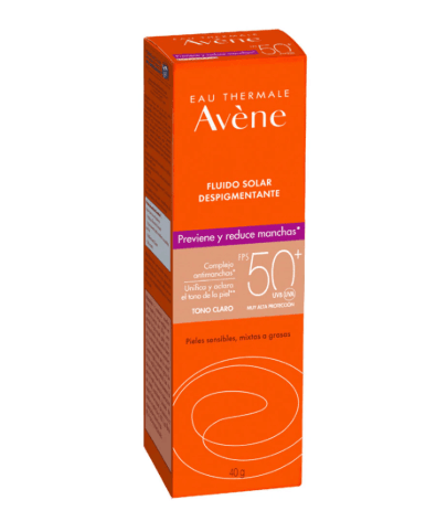 Aví¨ne Fluido Solar Despigmentante Fps 50+ Tono Claro 40G - WeCare Pharma