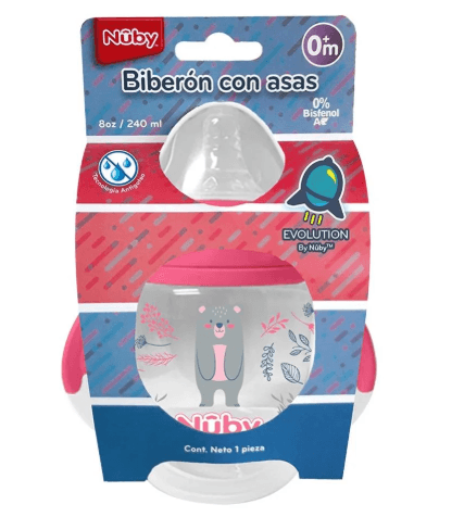 Biberon Con Asas Evolution 8Oz Nuby - WeCare Pharma