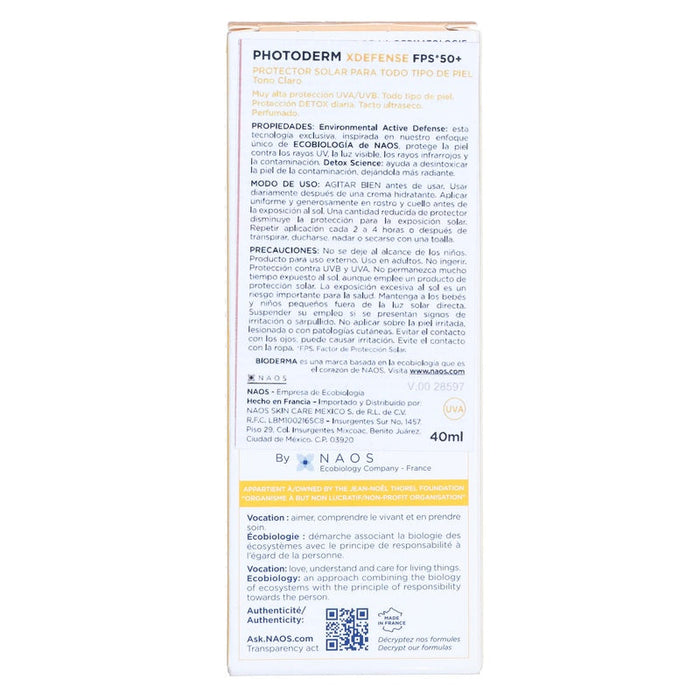 Bioderma Photoderm Xdefense Claro Fps50+ 40 Mililitros 3701129813638 perfil 7