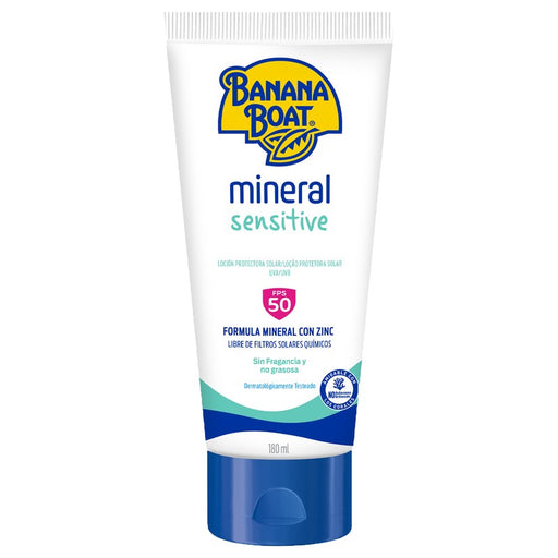 Bloqueador Banana Boat Mineral Sensitive Fps50 Tubo 180Ml 79656138375