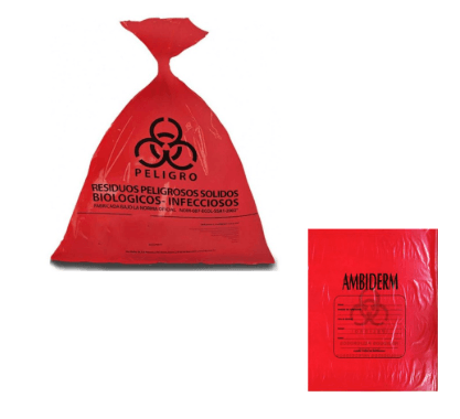 Bolsa Para Residuos Biologicos Roja 50X60 Con 1 Pieza Ambiderm - WeCare Pharma