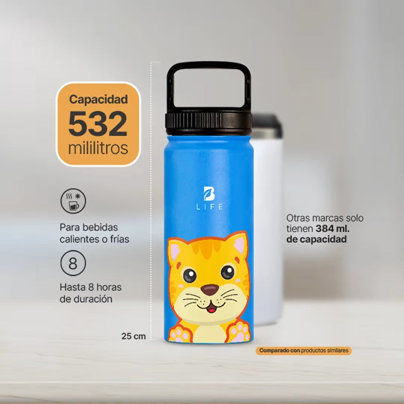 Blife Botella Termica Infantil Gatito 355Ml