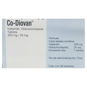 Co-Diovan ValsartanHidroclorotiazida Tab 320Mg25Mg C28 7501124820350
