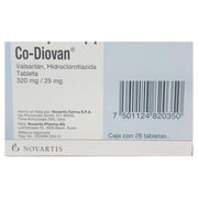 Co-Diovan ValsartanHidroclorotiazida Tab 320Mg25Mg C28 7501124820350 3