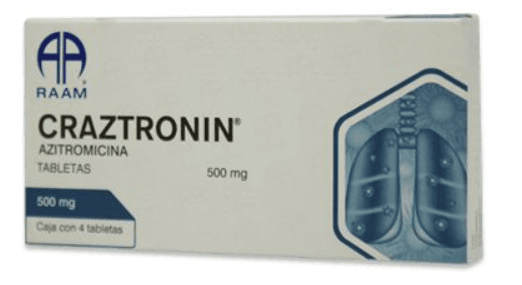 Craztronin (Azitromicina) Tabletas 500Mg Con 4 - WeCare Pharma