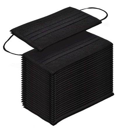 Cubrebocas 3 Pliegos Adulto Negro Con 50 - WeCare Pharma