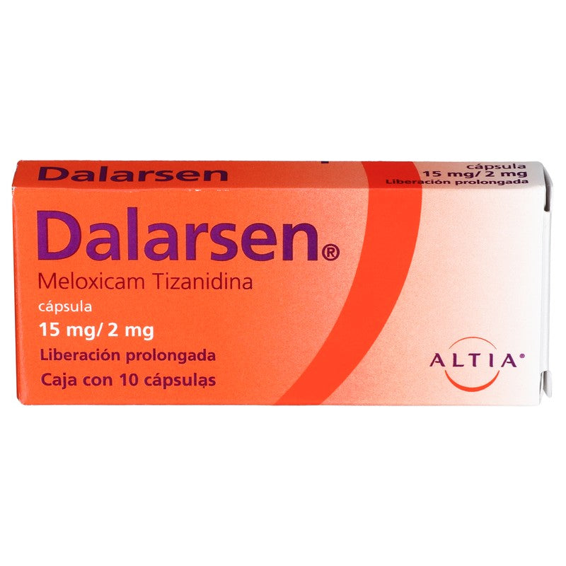 Dalarsen Meloxicam Tizanidina Capsula 15Miligramos2Miligramos  Con 10 7501314703364 3