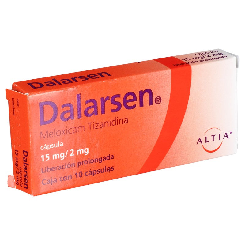 Dalarsen Meloxicam Tizanidina Capsula 15Miligramos2Miligramos  Con 10 7501314703364 4