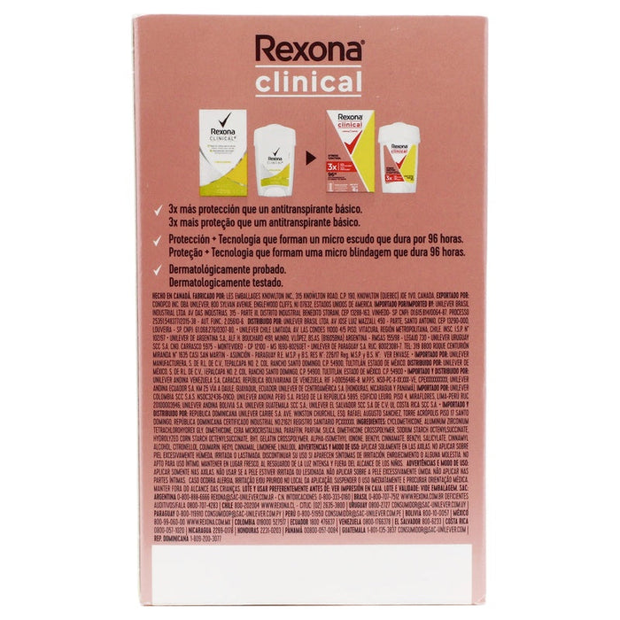Desodorante Rexona Woman Clinical Crema Stress Stick 48G 079400476692 perfil 6