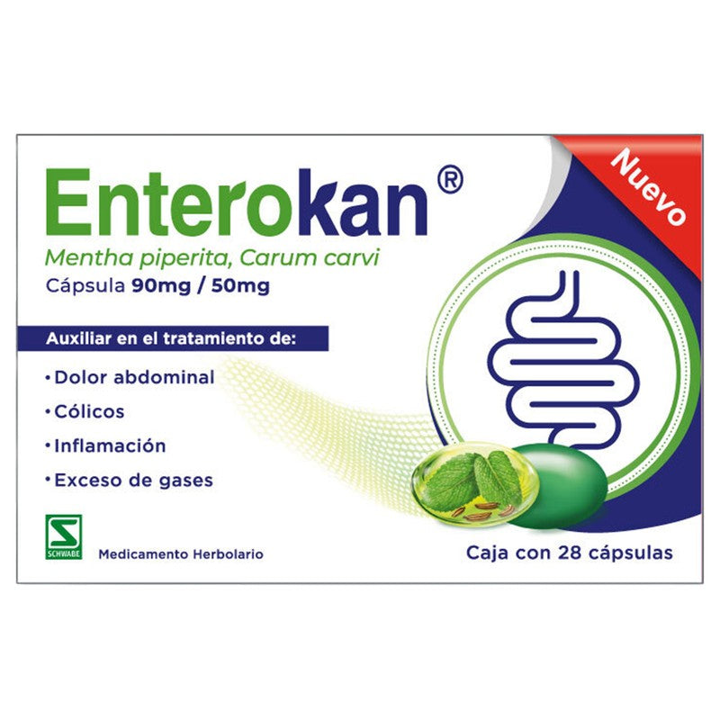 Enterokan Menta PiperitaCarum Carvi Capsulas 90Mg50Mg Con 28 7501168890319