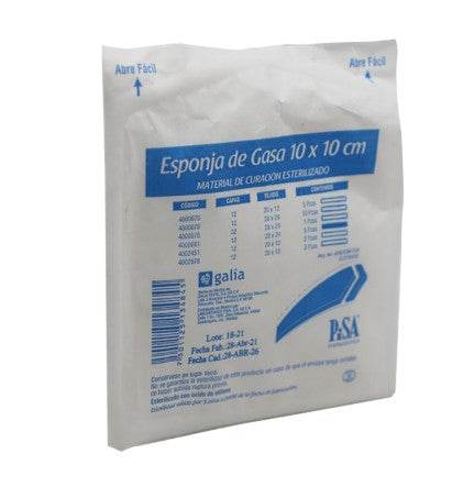 Esponja De Gasa Con Trama Pisa 10X10Cm Con 10 - WeCare Pharma