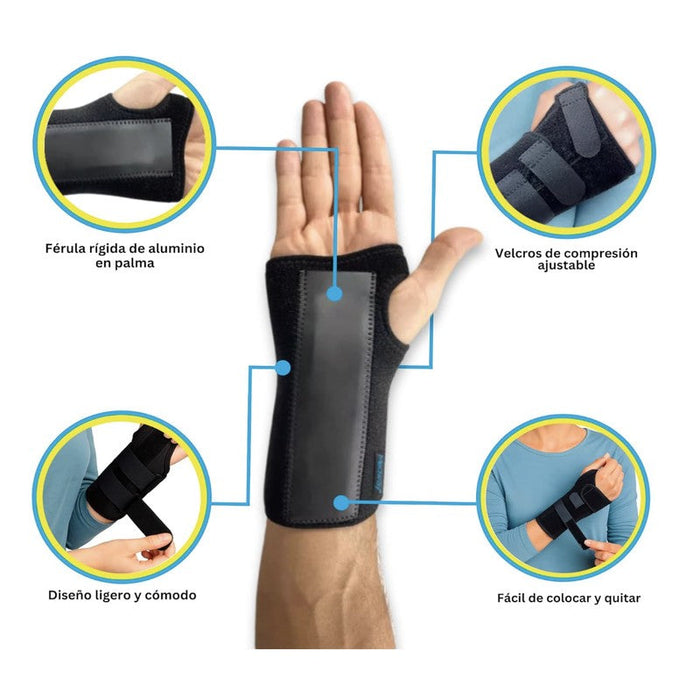 Ferula Para Muñeca Ajustable Medway Lado Izquierdo Grande
