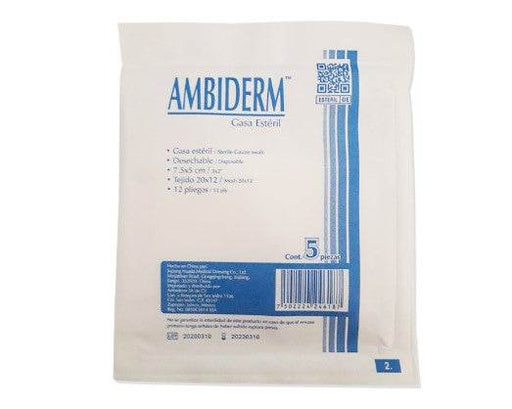 Gasa Esteril 7.5X5Cm Con 1 Pieza Ambiderm - WeCare Pharma
