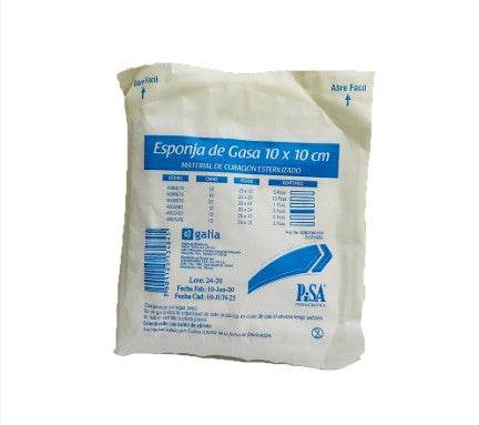 Gasa Estéril Pisa 10X10Cm Con 5 - WeCare Pharma