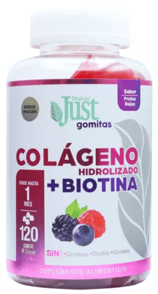 Gomitas Colágeno + Biotina Just Frutos Rojos 120 Gomitas - WeCare Pharma