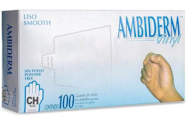 Guante De Látex Sin Polvo Ambiderm Chico Con 100 - WeCare Pharma