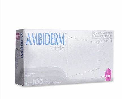 Guante De Nitrilo Soft Ambiderm Rosa Chico Con 100 - WeCare Pharma