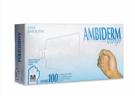 Guante De Vinyl Libre De Polvo Ambiderm Mediano Con 100 - WeCare Pharma