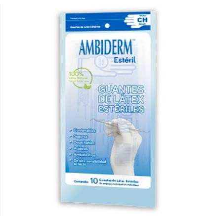Guante Estéril Ambiderm Chico Con 10 - WeCare Pharma