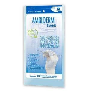 Guante Estéril Ambiderm Mediano Con 10 - WeCare Pharma