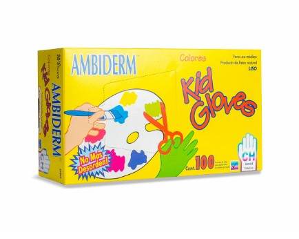 Guante Kid Gloves Bajo En Polvo Ambiderm Chico Con 100 - WeCare Pharma