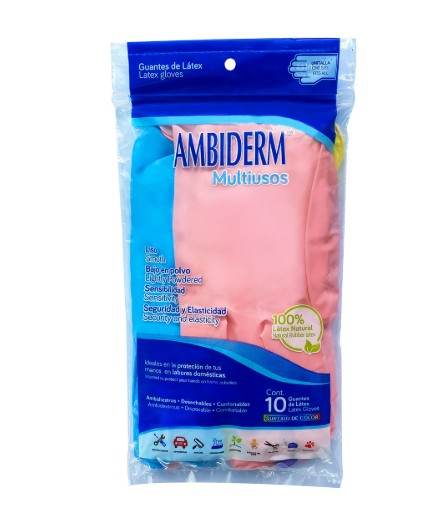 Guante Multiusos Ambiderm Colorful Universal Con 10 - WeCare Pharma
