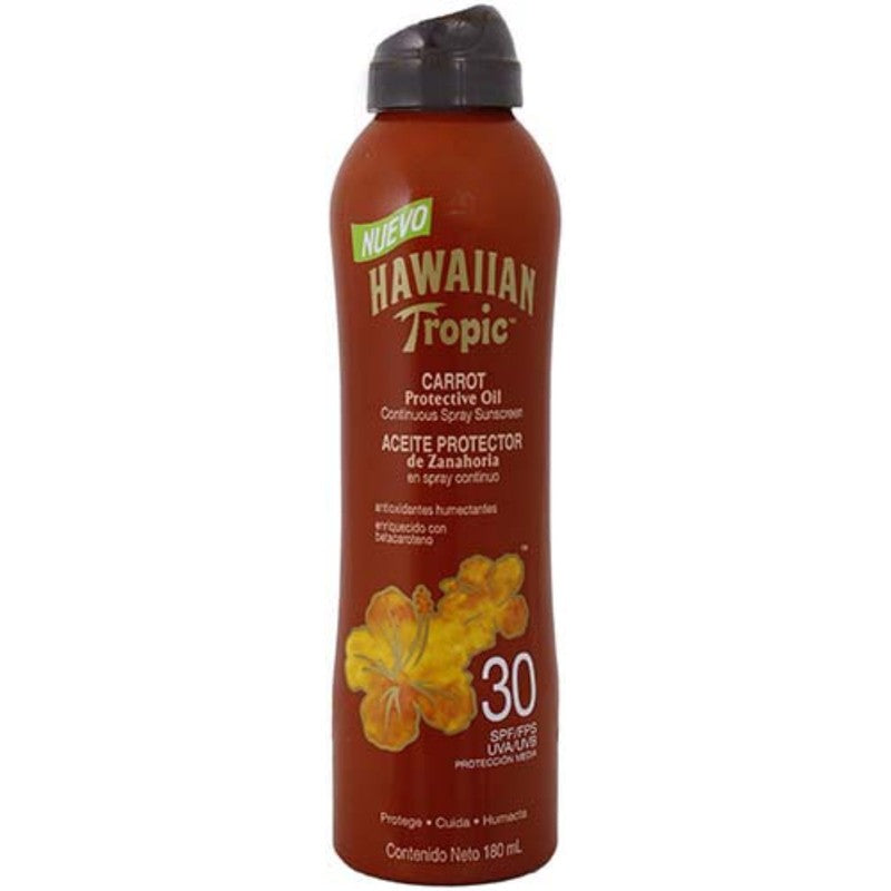 Hawaiian Tropic Bronceador Aceite De Zanahoria Fps30 180Ml 75486087999