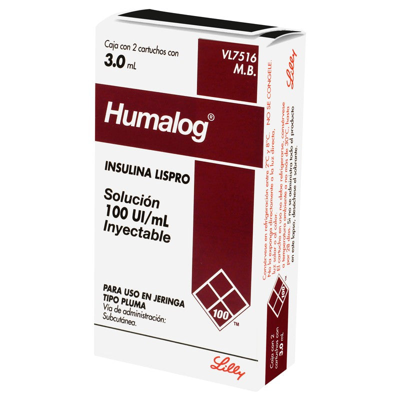 Humalog Insulina Lispro Cartuchos Inyectables 2 Piezas 3.0Ml 7501082208740 4