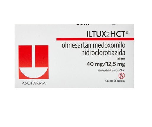 Iltux2Hct 40mg/12.5mg with 28 Tablets (Olmesartan/Hydrochlorothiazide)