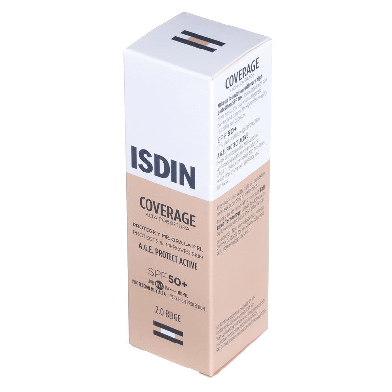 Isdin Fotoprotector Coverage Alta Cobertura Beige 2 Fps50 30Ml 8429420313606 4