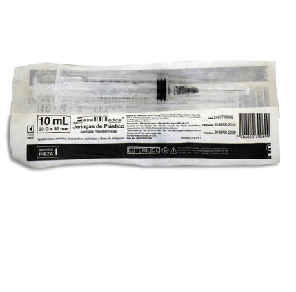 Jeringa 10Ml 22Gx32Mm Con 1 Pieza Sensimedical - WeCare Pharma