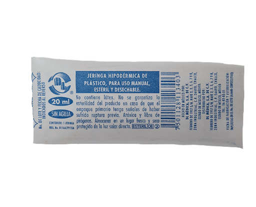 Jeringa 20Ml Sin Aguja Con 1 Pieza Dl - WeCare Pharma