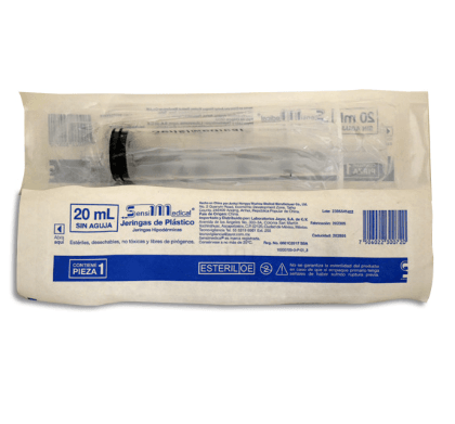 Jeringa 20Ml Sin Aguja Con 1 Pieza Sensimedical - WeCare Pharma