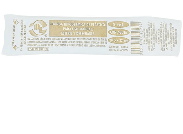 Jeringa 5Ml 20Gx32Mm Con 1 Pieza Dl Medica - WeCare Pharma