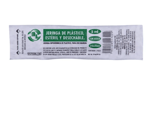 Jeringa 5Ml 21Gx32Mm Con 1 Pieza Dl - WeCare Pharma