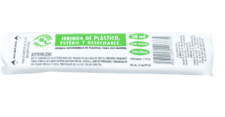 Jeringa Desechable 10Ml 21Gx32Mm Con 1 Pieza Dl - WeCare Pharma
