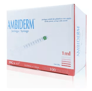 Jeringa Insulina Ambiderm 1Ml 29Gx13Mm Con 100 - WeCare Pharma