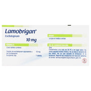 Lamobrigan Escitalopram Tabletas 10Mg Con 28 Pisa 7501125154621 7