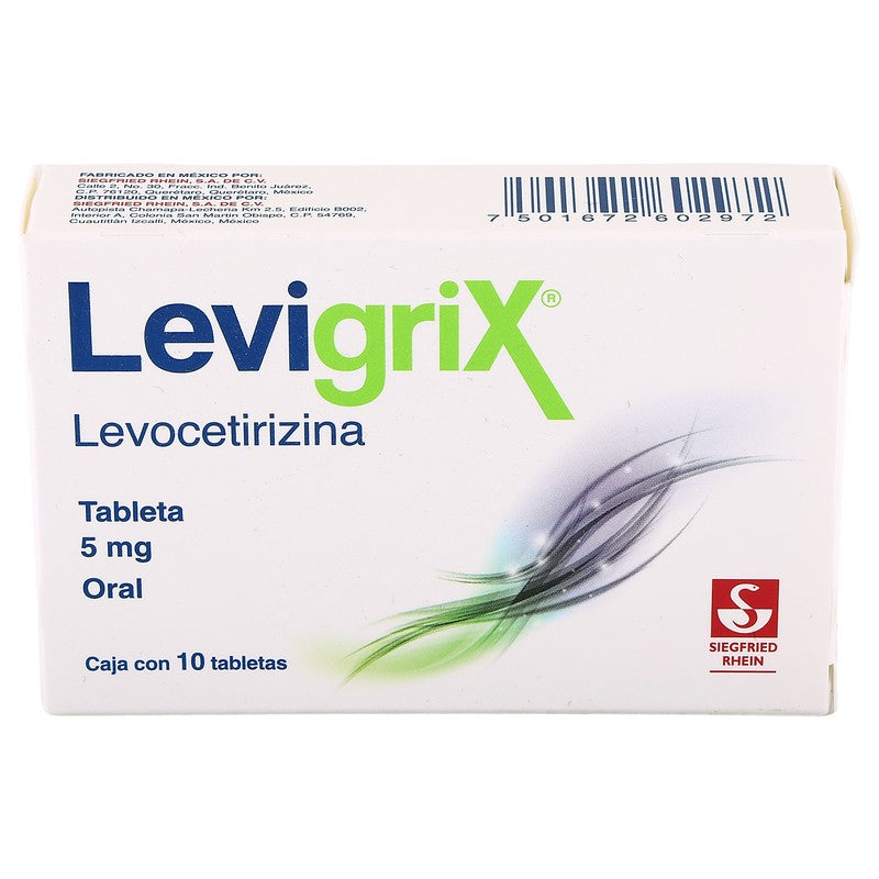 Levigrix Levocetirizina Tabletas 5Mg Con 10 7501672602972 3