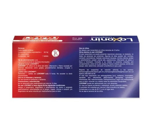 Loxonin 60Mg Con 10 Tabletas (Loxoprofeno)