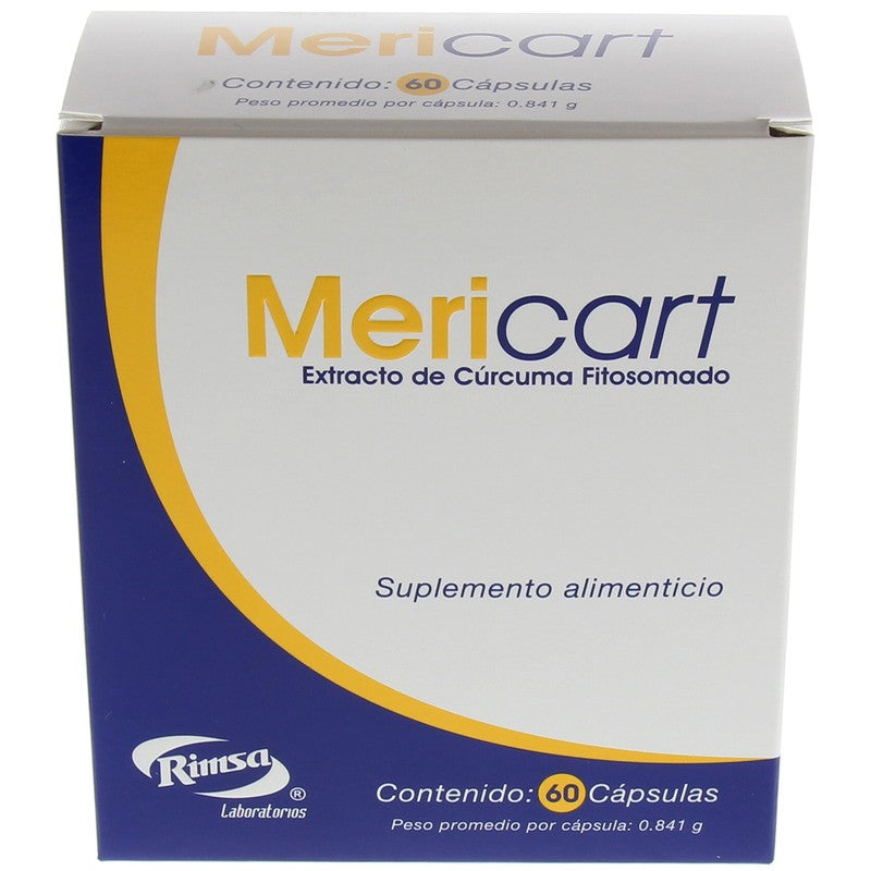 Mericart Extracto De Curcuma Fitosomado Capsula  0.748 Gramo Con 60 7501250812571 3