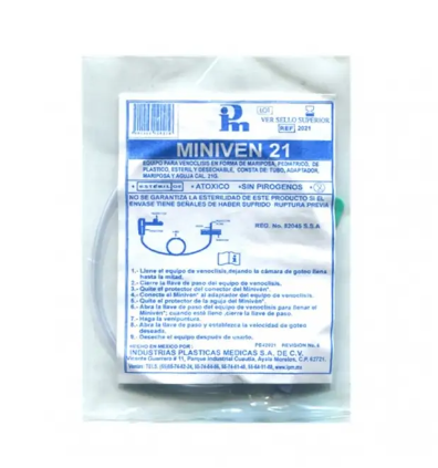 Miniven 21 Equipo Para Venoclisis Mariposa Ped 21G