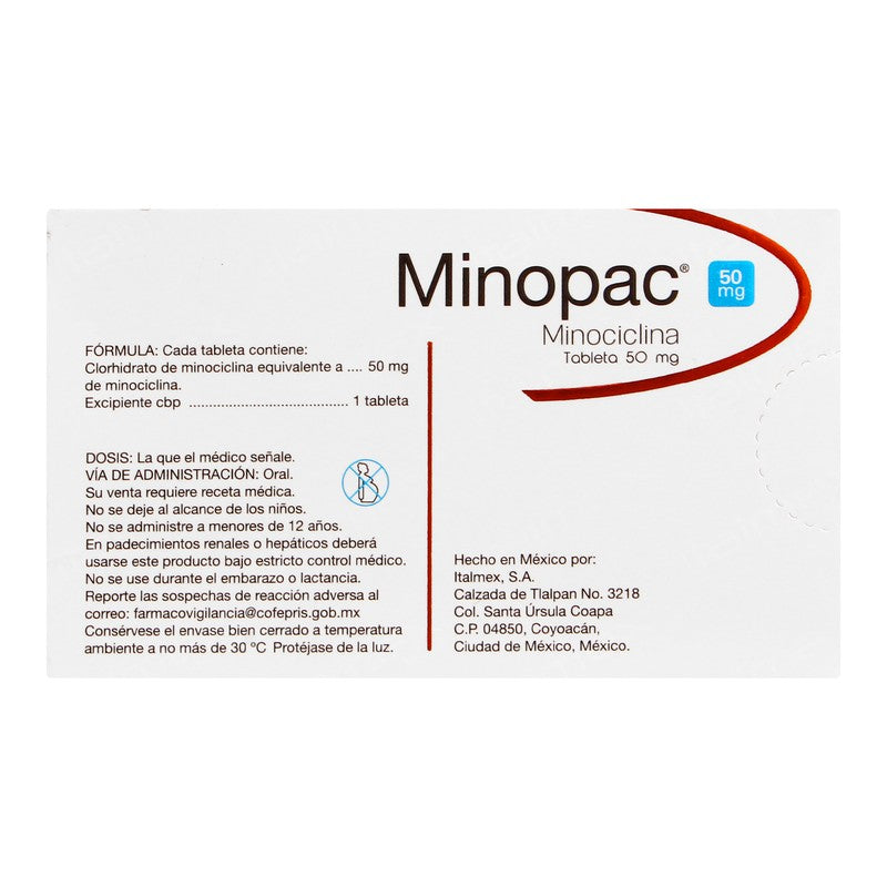 Minopac Minociclina Cap 50Mg C30 7501390913114 5