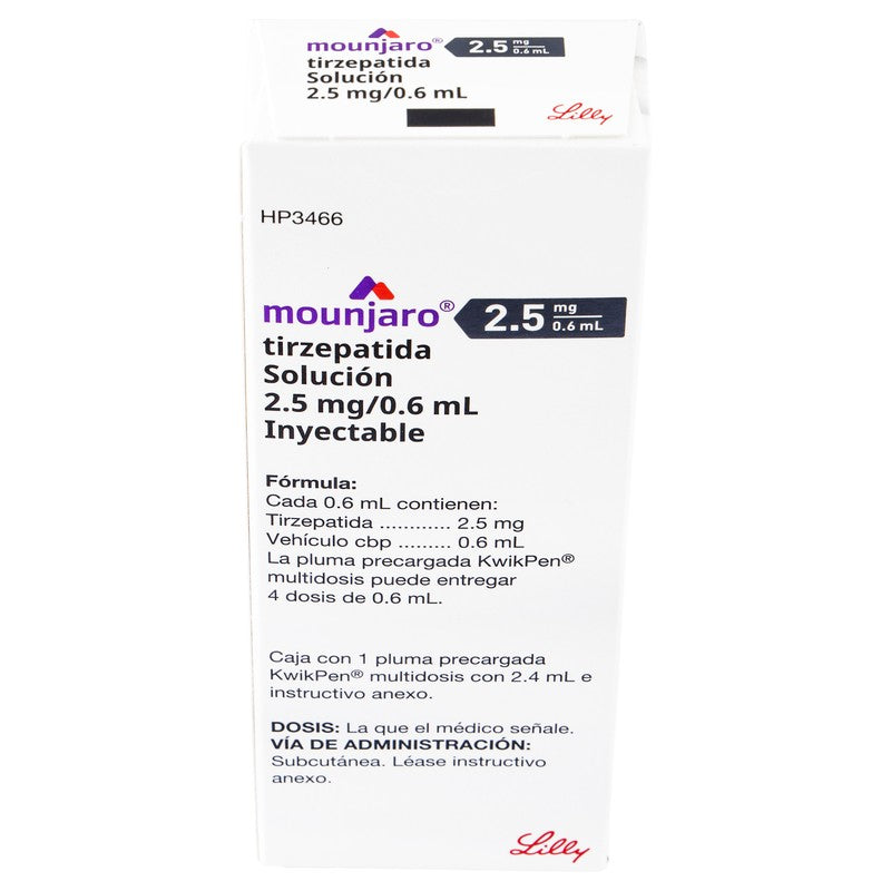 Mounjaro  2.5 Mg  0.6 Ml Kiwipen Tirzepatida con 1 Pluma 7501082243710 3