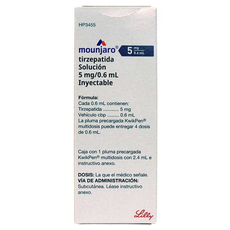 dosis tirzepatide Mounjaro 5 mg/0.6 ml Kiwipen (Tirzepatide) with 1 Pen — WeCare Pharma