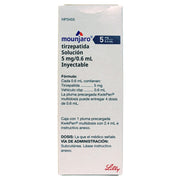 Mounjaro 5 Mg  0.6 Ml Kiwipen Tirzepatida con 1 Pluma 7501082243727