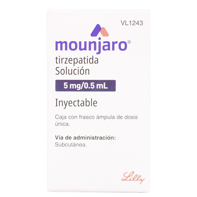 Mounjaro 5 Mg / 0.5 Ml (Tirzepatida) Frasco con 1 Ampula WeCare Pharma Mounjaro 5 Mg / 0.5 Ml (Tirzepatida) Frasco con 1 Ampula WeCare Pharma