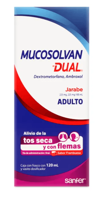 Mucosolvan Dual Adulto (Dextrometorfano/Ambroxol) Jbe 225Mg/225Mg 120Ml - WeCare Pharma